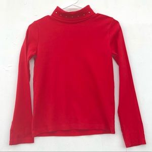 Gymboree Red Rhinestone Collar Turtleneck 10 Girl